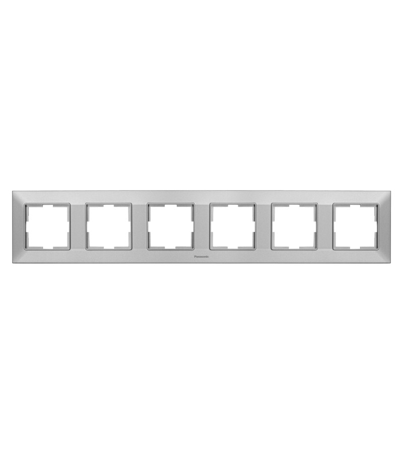 ჩამრთველ-როზეტის კანტი Arkadia Slim 6-ნი SILVER WNTF08062SL-EU1 Panasonic — როზეტები და ჩამრთველები