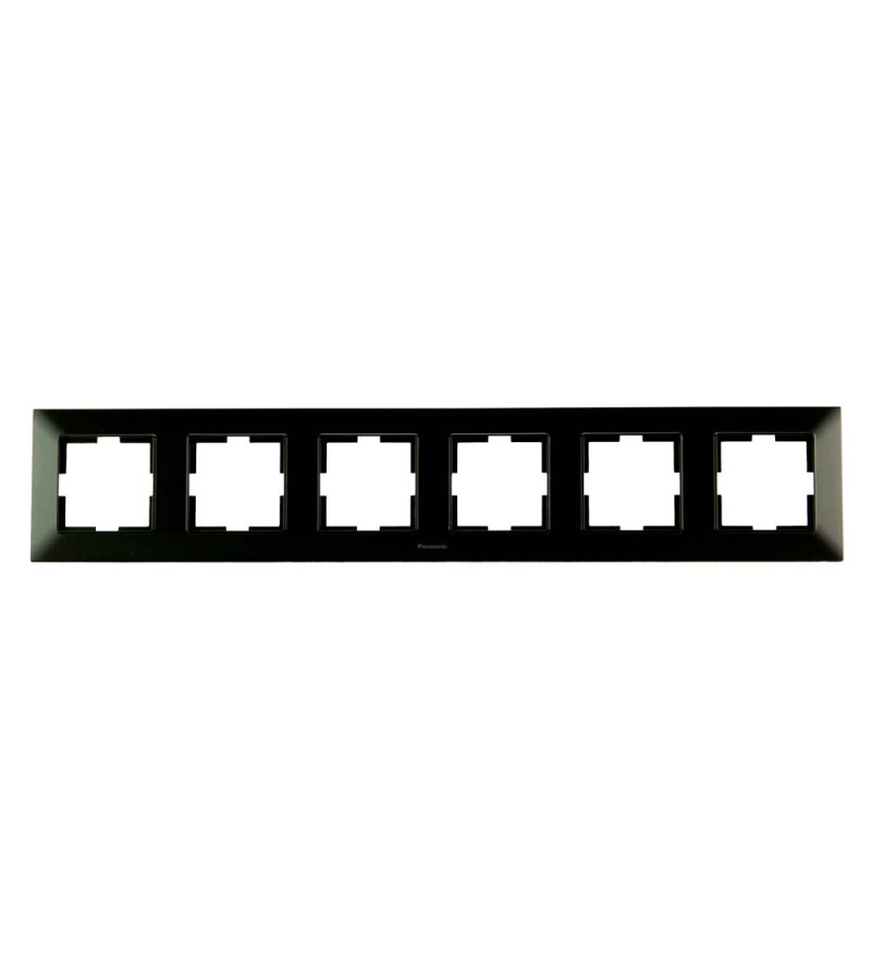 ჩამრთველ-როზეტის კანტი Arkadia Slim 6-ნი BLACK WNTF08062BL-EU1 Panasonic — როზეტები და ჩამრთველები