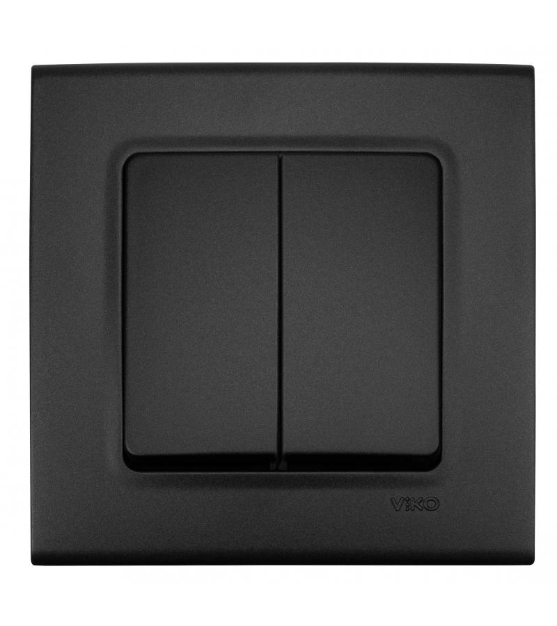 გადამრთველი  2-ნი  LINNERA LIFE GECE   #90404002-MD   VIKO by Panasonic — როზეტები და ჩამრთველები