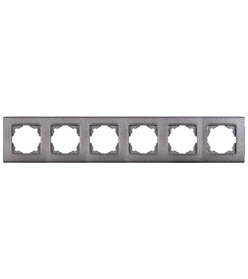 ჩამრთველ-როზეტის კანტი 6-ნი LINNERA GRANIT GRISI #90482006-MD VIKO by Panasonic — როზეტები და ჩამრთველები
