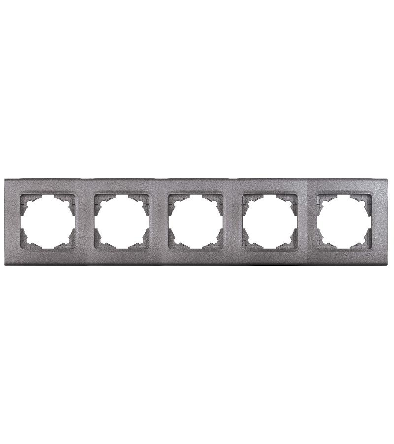 ჩამრთველ-როზეტის კანტი 5-ნი LINNERA GRANIT GRISI #90482005-MD VIKO by Panasonic — როზეტები და ჩამრთველები