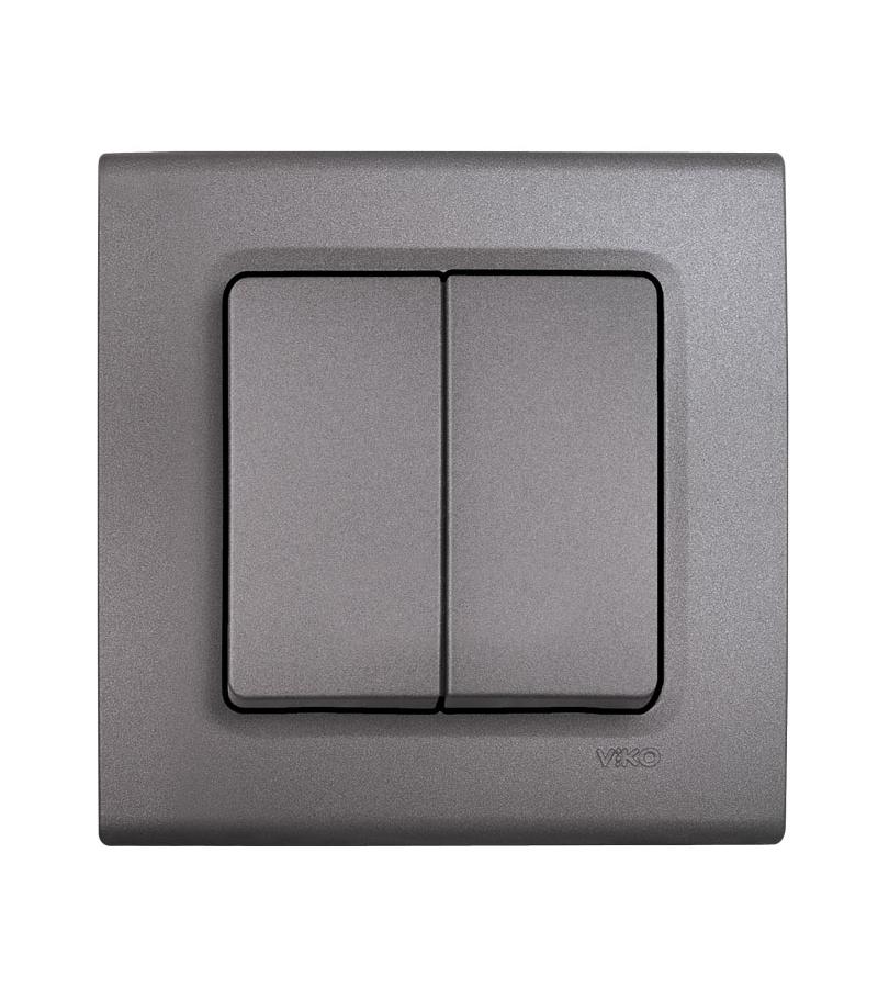 გადამრთველი 2-ნი LINNERA GRANIT GRISI #90402002-MD VIKO by Panasonic — როზეტები და ჩამრთველები