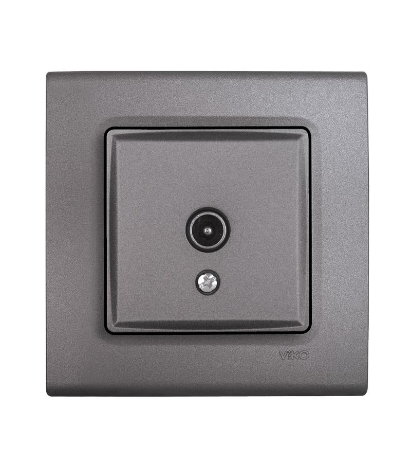 როზეტი  ტელევიზორის  LINNERA GRANIT GRISI   #90402010-MD  VIKO by Panasonic — როზეტები და ჩამრთველები