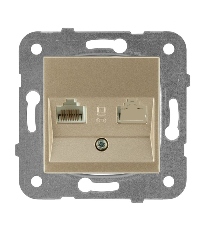 როზეტი 1-ნი კომპიუტ Tekli Data LINNERA LIFE BRONZ 90406032 Panasonic — როზეტები და ჩამრთველები