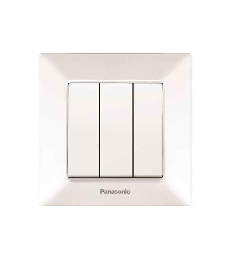 გადამრთველი PANASONIC ARKEDIA SLIM 3-ნი თეთრი — როზეტები და ჩამრთველები