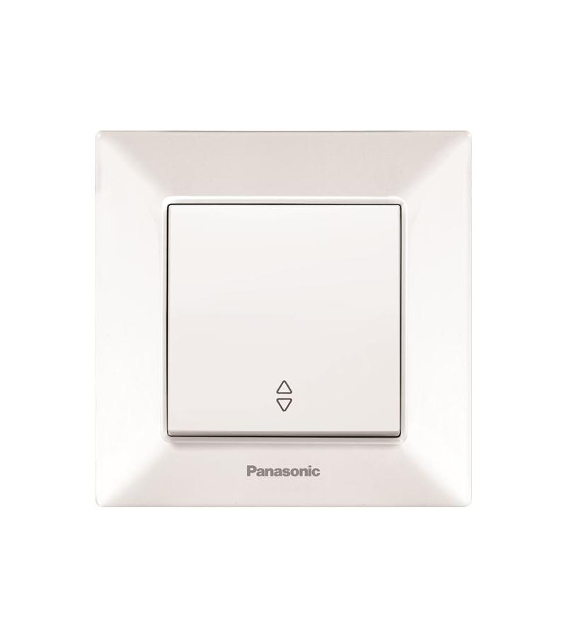 გადამრთველი  PANASONIC ARKEDIA SLIM  რევერსით  1-ნი თეთრი — როზეტები და ჩამრთველები