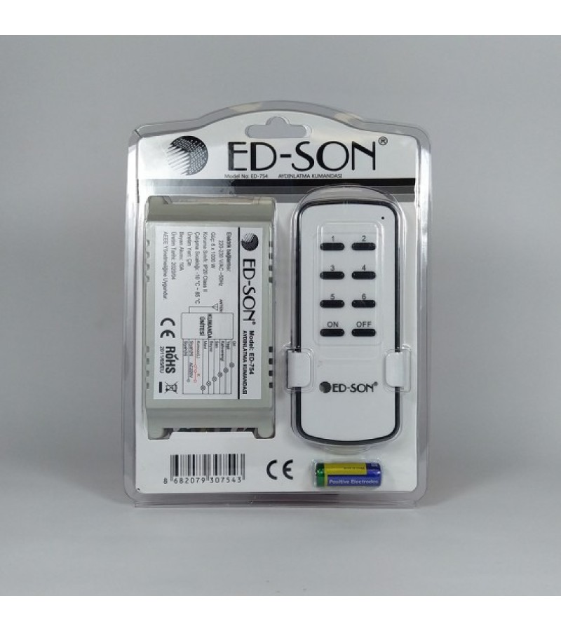 დროსელი პულტით 6ნი ED-754 EDSON — LED განათება