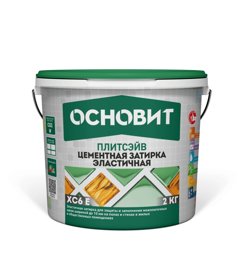 ფუგა OSNOVIT ПЛИТСЭЙВ XC6 E серый 020 (2კგ) — ფუგა