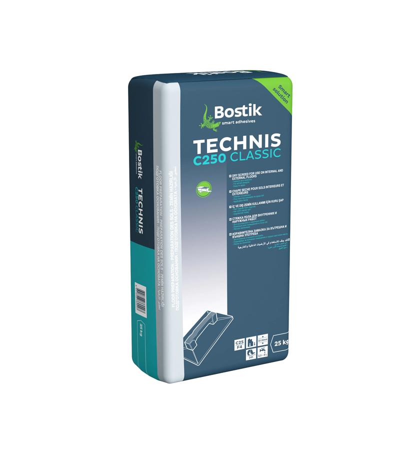 მინარევი მოჭიმული იატაკისთვის TECHNIS C250 25კგ. BOSTIK — წებოცემენტი