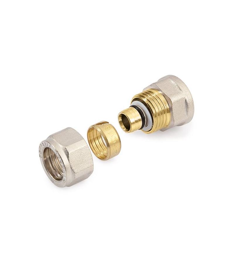 ქურო თითბერის შიგა ხრახ. 20x1/2  სისტემა Compr.  GENERAL FITTINGS  ITALY — ფიტინგები