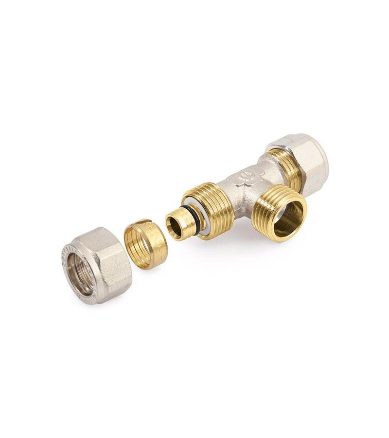 სამკაპი თითბერის გარე ხრახ. 16x1/2  სისტემა Compr.  GENERAL FITTINGS  ITALY — ფიტინგები