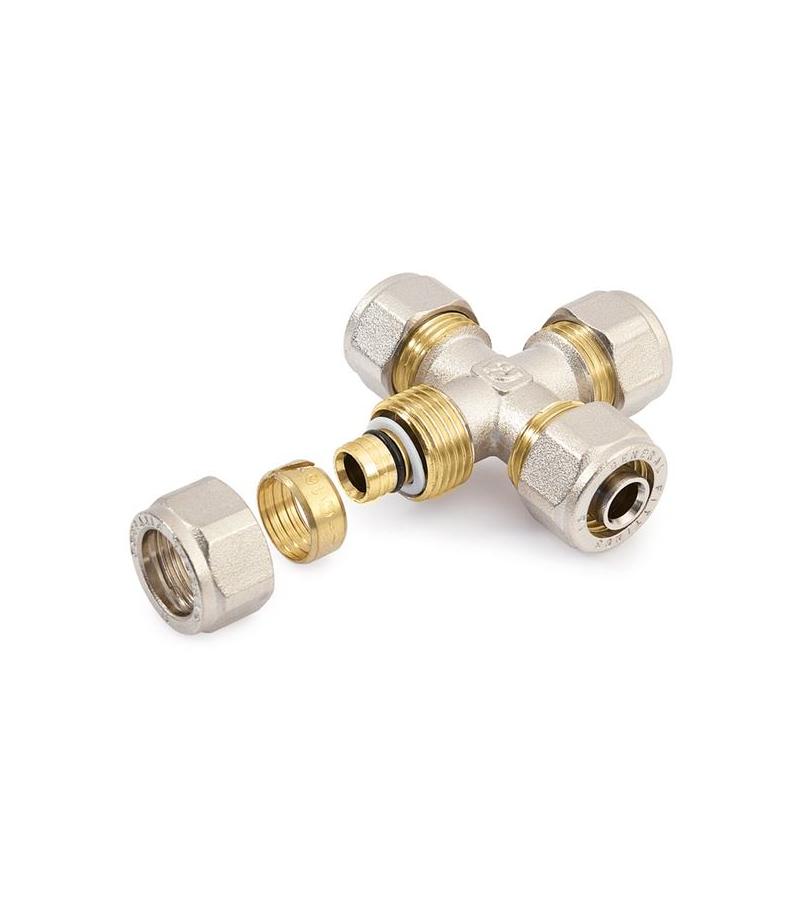 ჯვარედინი თითბერის 16-მმ სისტემა Compr. GENERAL FITTINGS ITALY — ფიტინგები