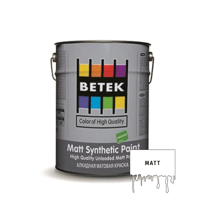 საღებავი Betek Matt Senthetik Paint 0.75ლტ — ზეთის საღებავი