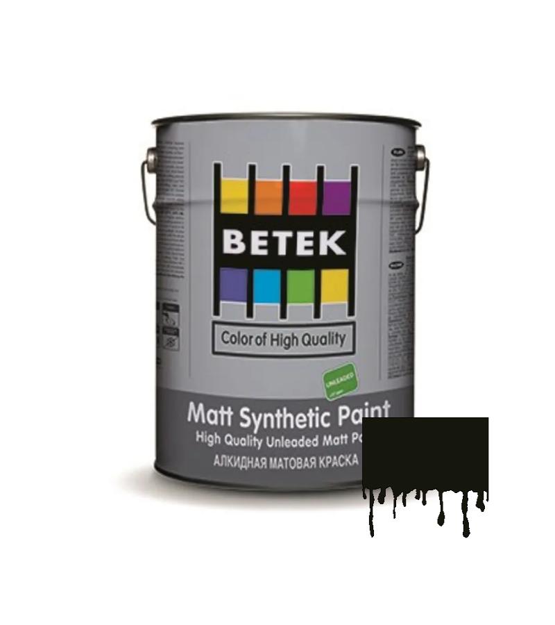 საღებავი Betek Matt Synth. Paint 2.5ლტ #25 Black შავი — ზეთის საღებავი