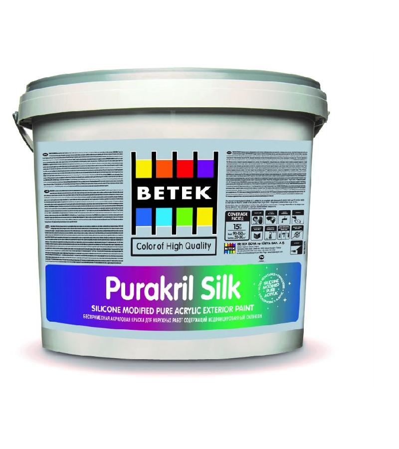 საღებავი Betek PURAKRILL SILK RG 2 15ლტ — ინტერიერის საღებავი