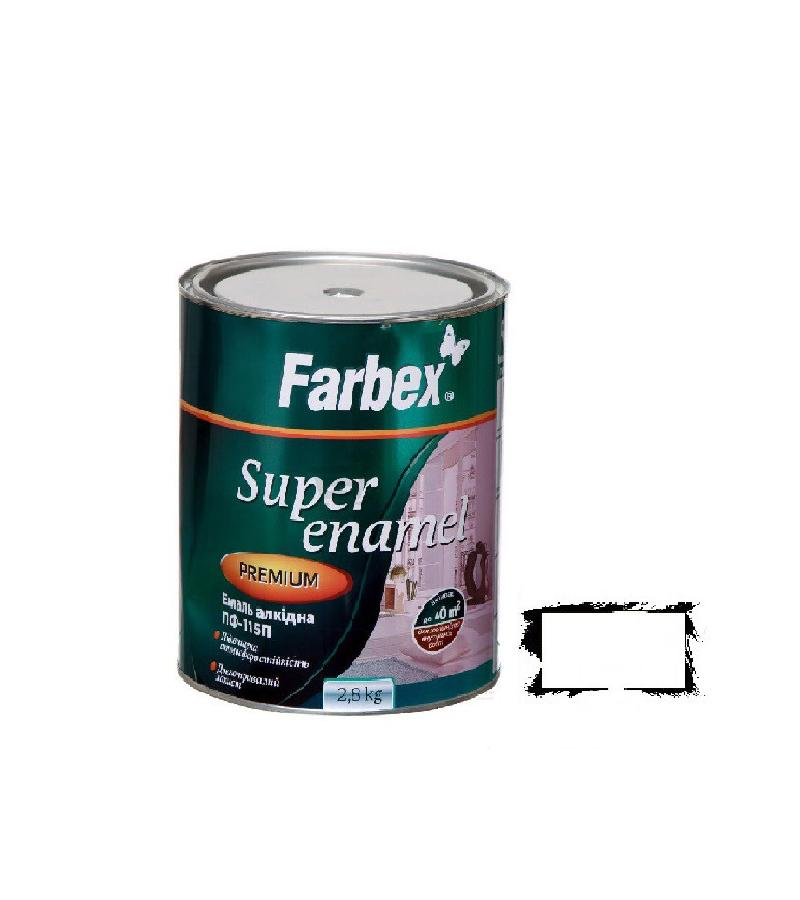 საღებავი ემალი ПФ-115П Farbex Color белая глянцевая 2,8 კგ — მეტალის საღებავები