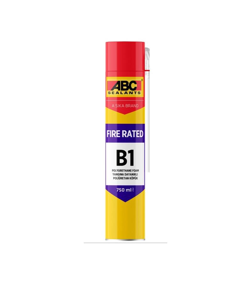 ABC B1 FOAM სამშენებლო ქაფი ცეცხლგამძლე პისტოლეტისთვის  750გრ.    ABC SEALANTS — სამონტაჟო ქაფი