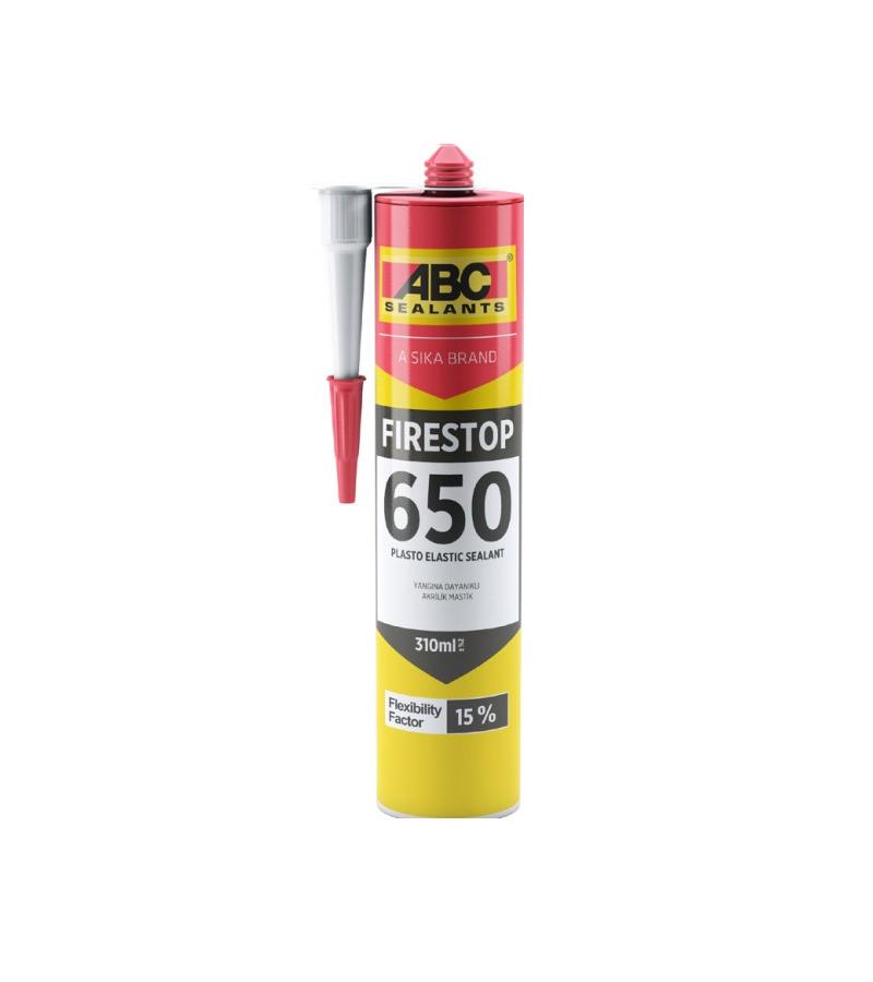 ABC 650 FIRESTOP WHITE ცეცხლგამძლე აკრილის მასტიკა ABC SEALANTS — სილიკონი და ჰერმეტკი