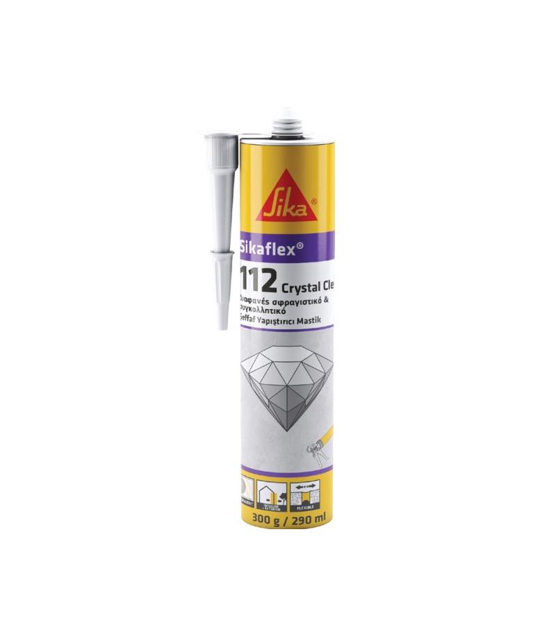 SIKAFLEX 112 CRYSTAL CLEAR სილიკონი გამჭირვალე ABC SEALANTS — სილიკონი და ჰერმეტკი
