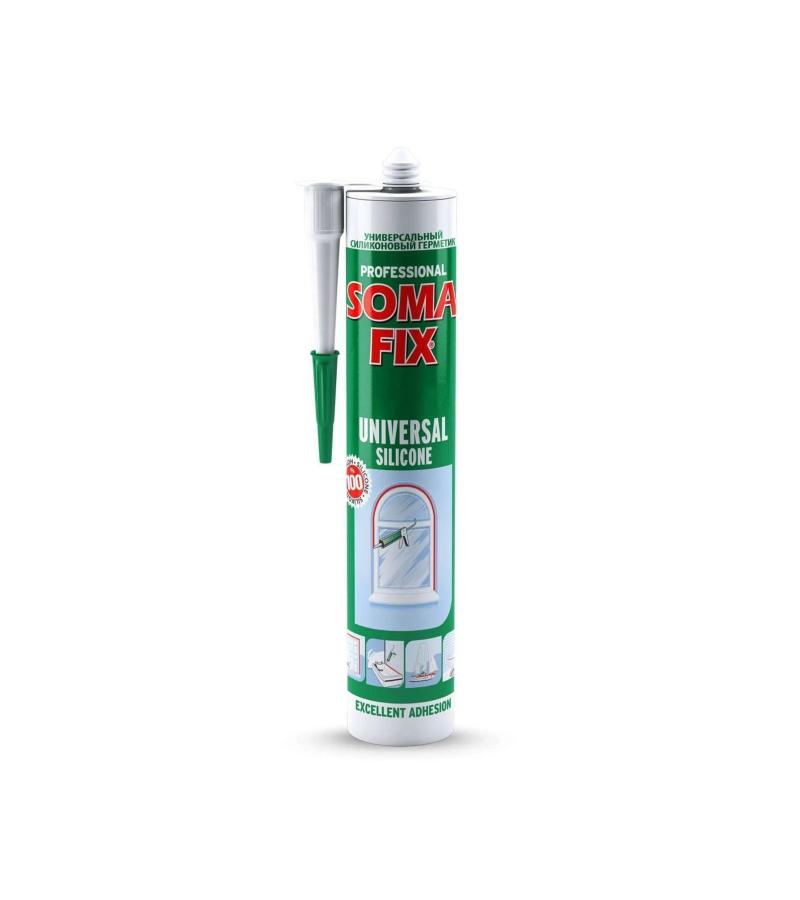 სილიკონი შავი SE282 280გრ. UNIVERSAL SILICONE ” SomaFix ” — სილიკონი და ჰერმეტკი