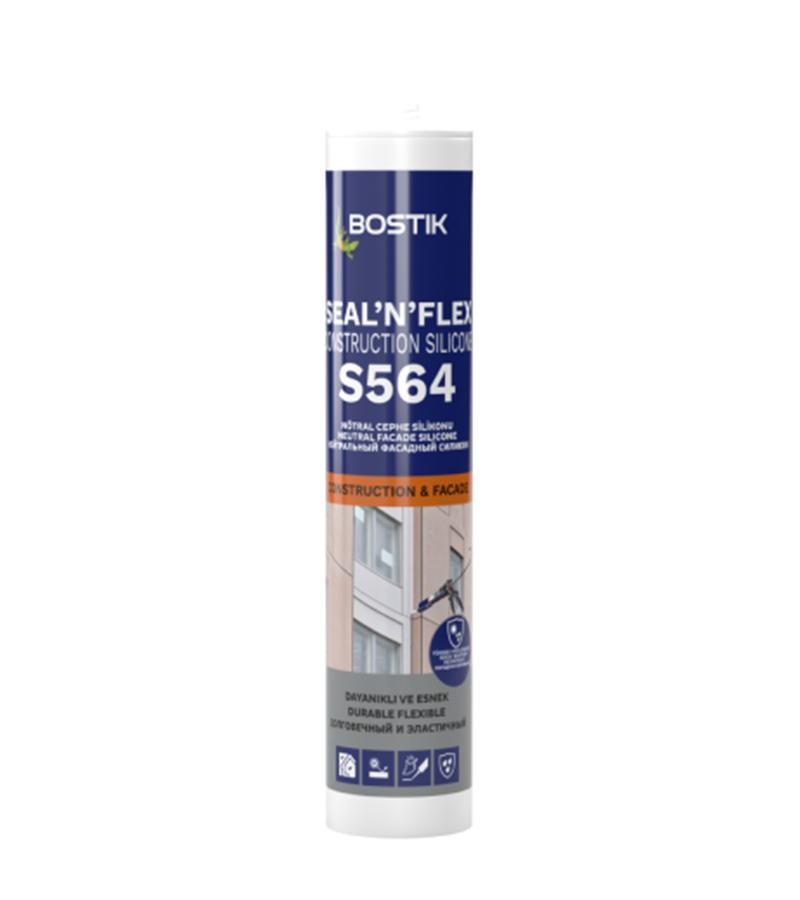 სილიკონი ფასადისთვის Construction Silicone S564 თეთრი 300 მლ BOSTIK — სილიკონი და ჰერმეტკი