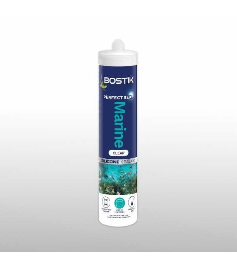 სილიკონი აკვარიუმისთვის AQUARIUM Perfect Seal გამჭირვალე 280 მლ BOSTIK — სილიკონი და ჰერმეტკი