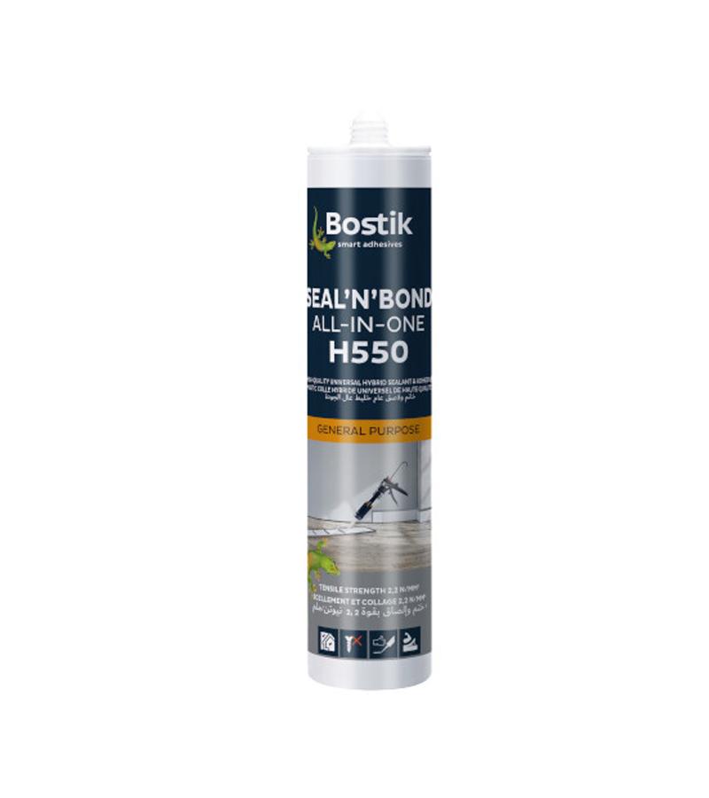უნივერსალური წებო ჰიბრიდი H550 Hybrid Sealant თეთრი 290 მლ. BOSTIK — წებო