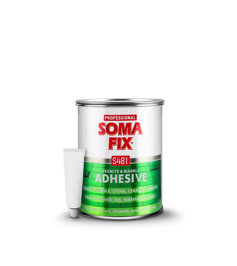 ქვის გრანიტის მარმარილოს წებო  S476  1000 გრ.    SomaFix — წებო