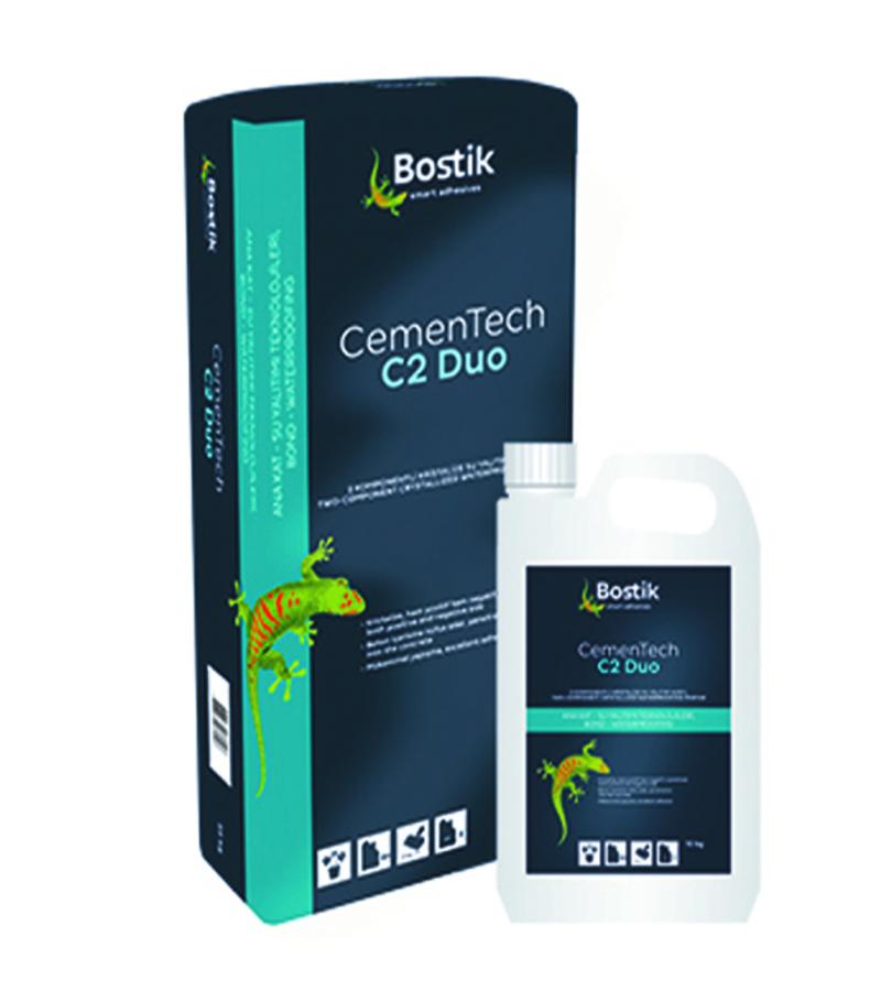 წყალდამცავი შემადგენლობა CemenTech C2 Duo . A+B  კომპ.  (25კგ+9კგ)  34კგ     BOSTIK — თხევადი ჰიდროიზოლაცია