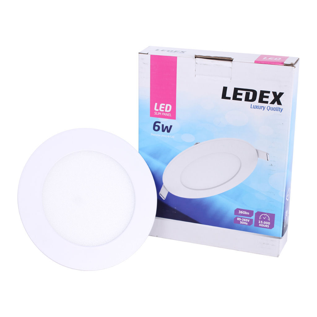 LED პანელური სანათი მრგვალი 6w 6500K LINUS — LED განათება