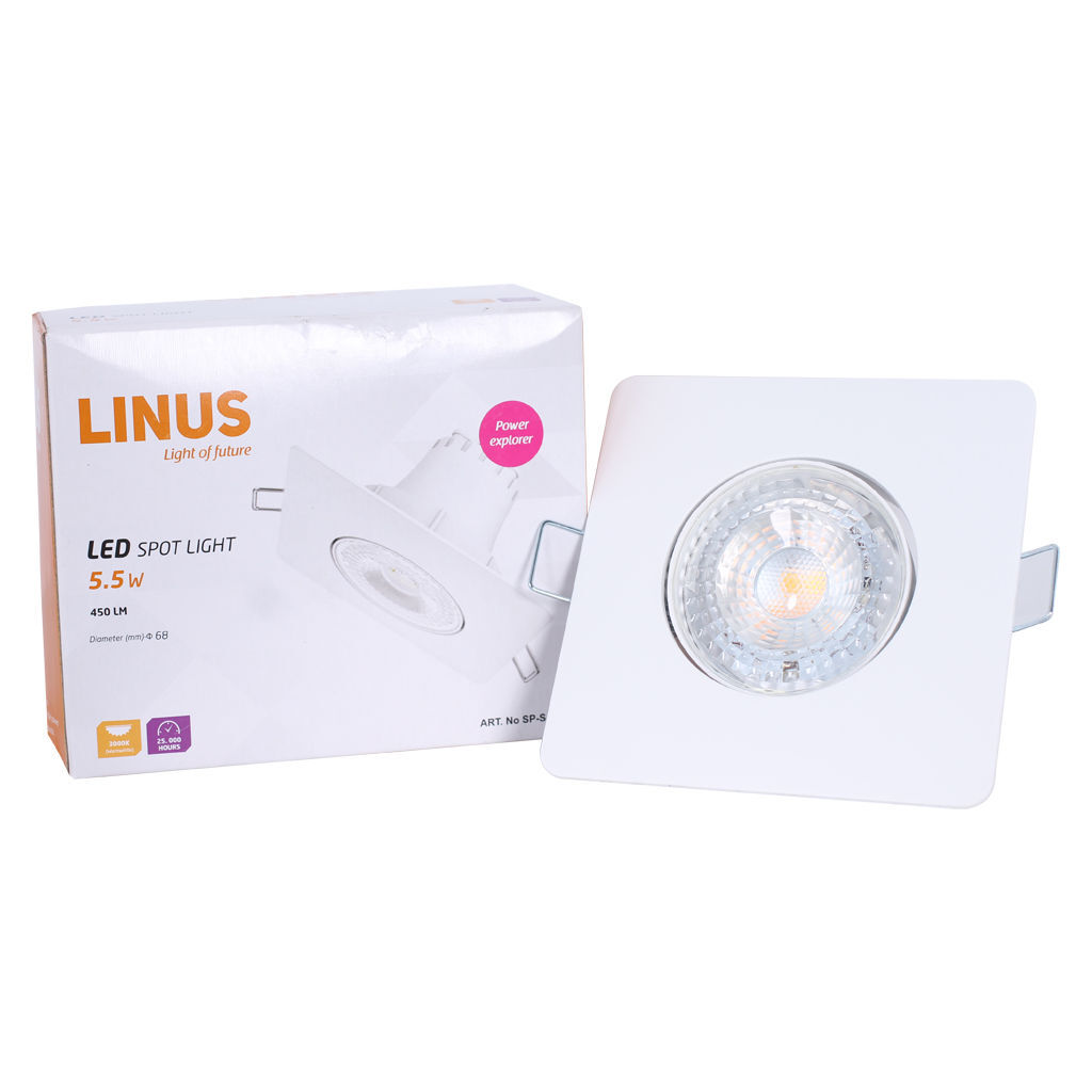 LED პანელური სანათი ოთხკუთხედი 5.5W 3000K Spot Light SP-S 5530 LINUS — LED განათება