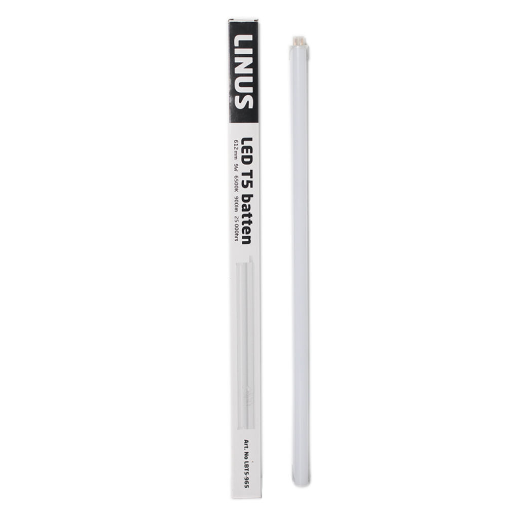 LED სანათი 9 ვტ 6500 კ 585 მმ Linus T5 — ნათურა და ვაზნა