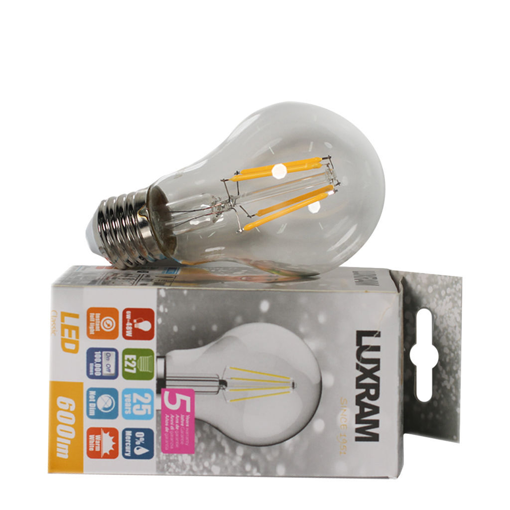 LED ნათურა ეკო 6ვტ 2700კ LUXRAM E27 L171-1435 — ნათურა და ვაზნა