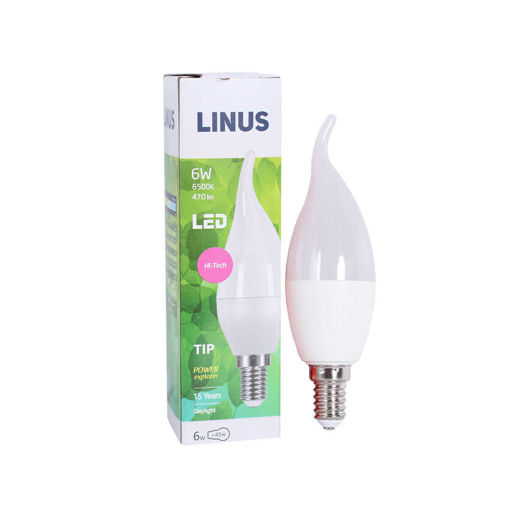 დეკორატიული ნათურა 6ვტ 6500კ LINUS E14 Lin64-7447 — ნათურა და ვაზნა