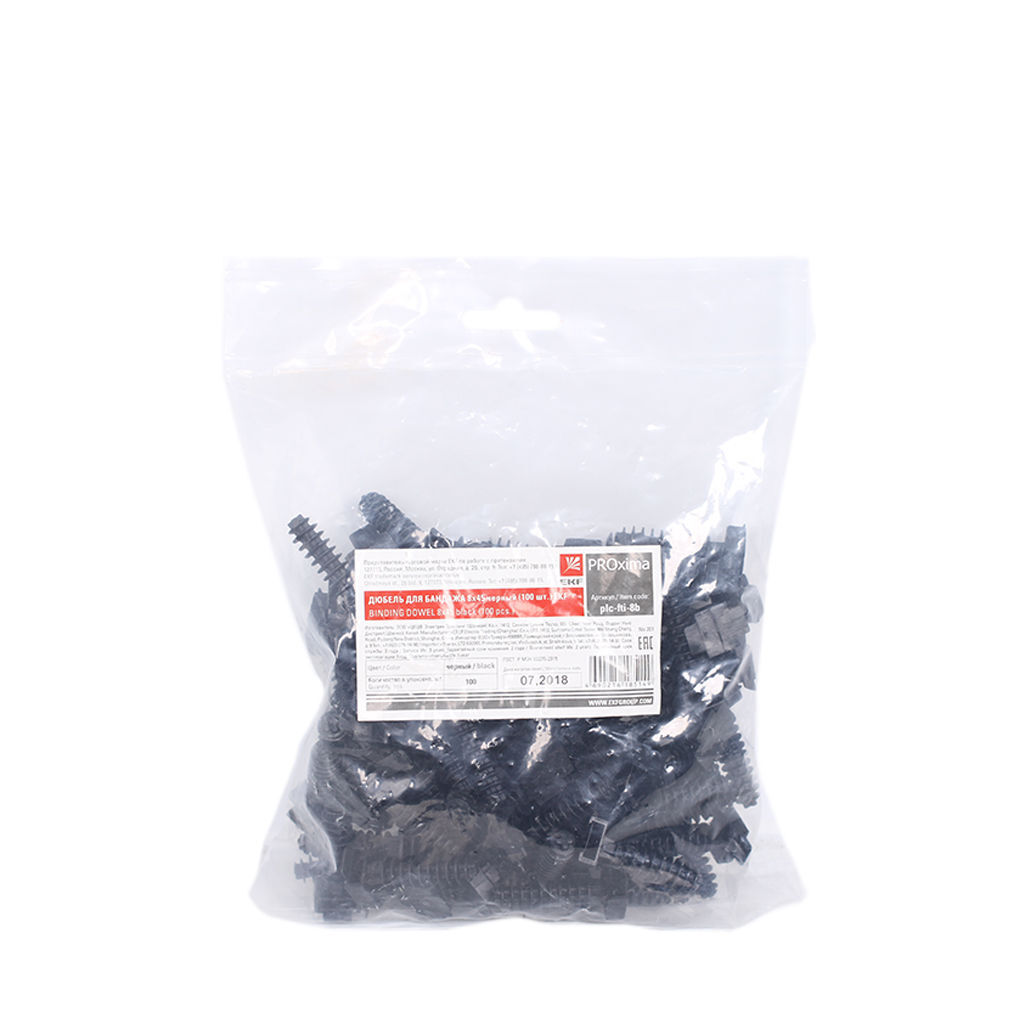 დიუბელი ბანდაჟისთვის EKF plc-fti-8b 8x45 მმ შავი 100 ც — სამაგრები და აქსესუარები