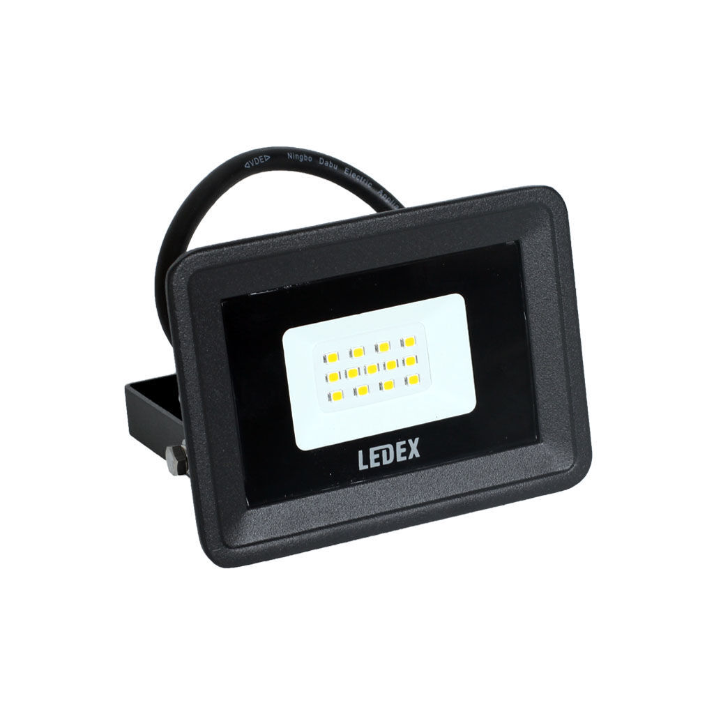 LED პროჟექტორი შავი 10ვტ 3000კ LEDEX IP65 — პროჟექტორი