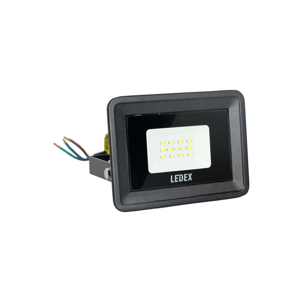 LED პროჟექტორი შავი 10ვტ 6500კ LEDEX IP65 — პროჟექტორი