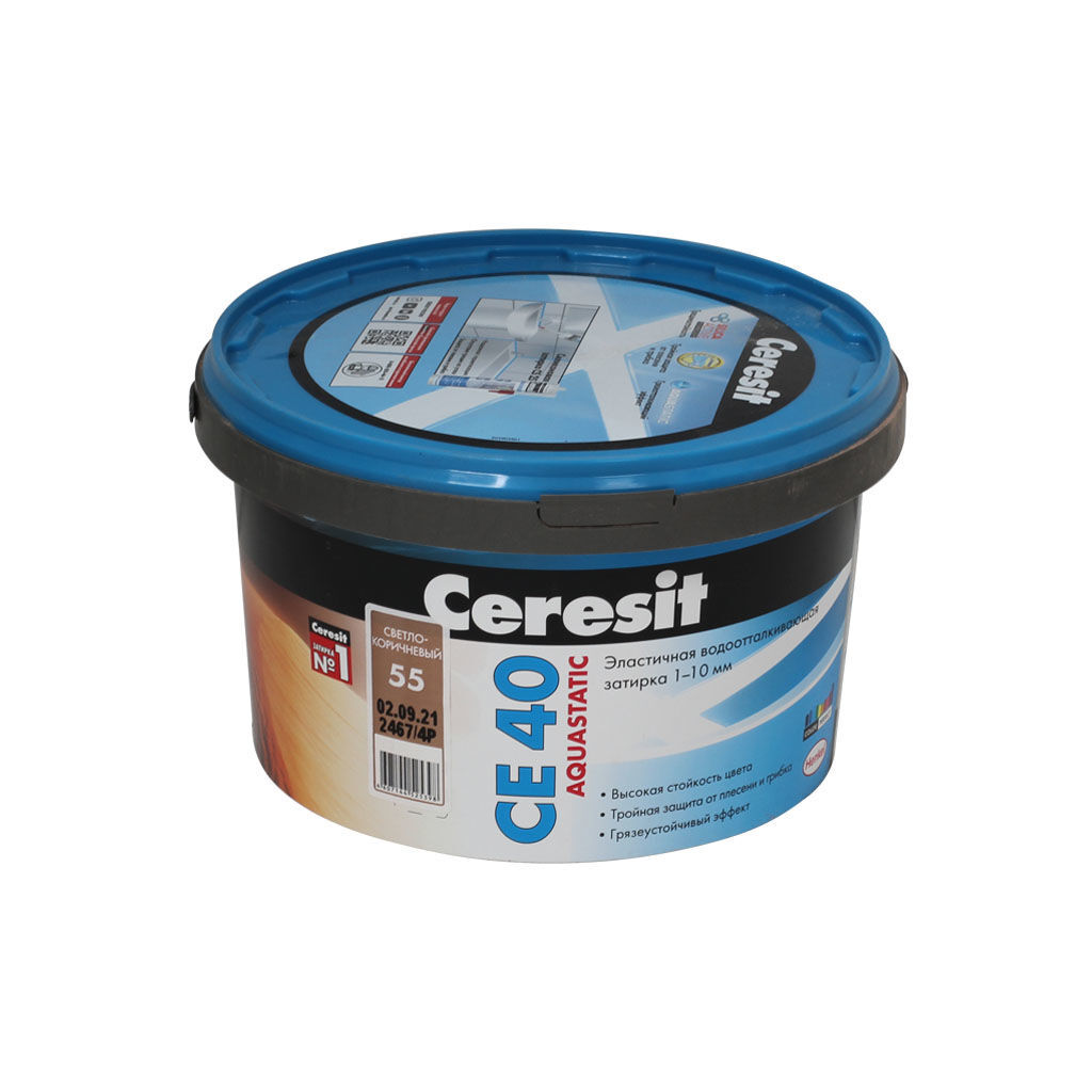 ფუგა 2კგ წყალმდეგი (ღია ყავისფერი) "ceresit" CE40 — ფუგა