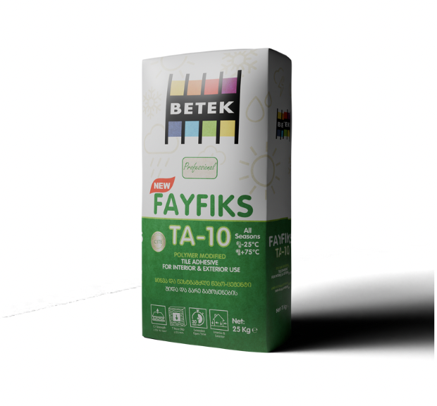 Betek Fayfiks TA-10 25კგ — წებოცემენტი