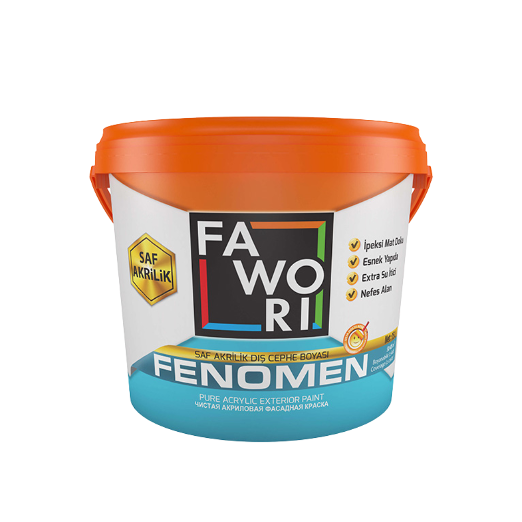 თეთრი საღებავი FAWORI FENOMEN SAF AKR.DC BEYAZ 15LT — ექსტერიერის საღებავი