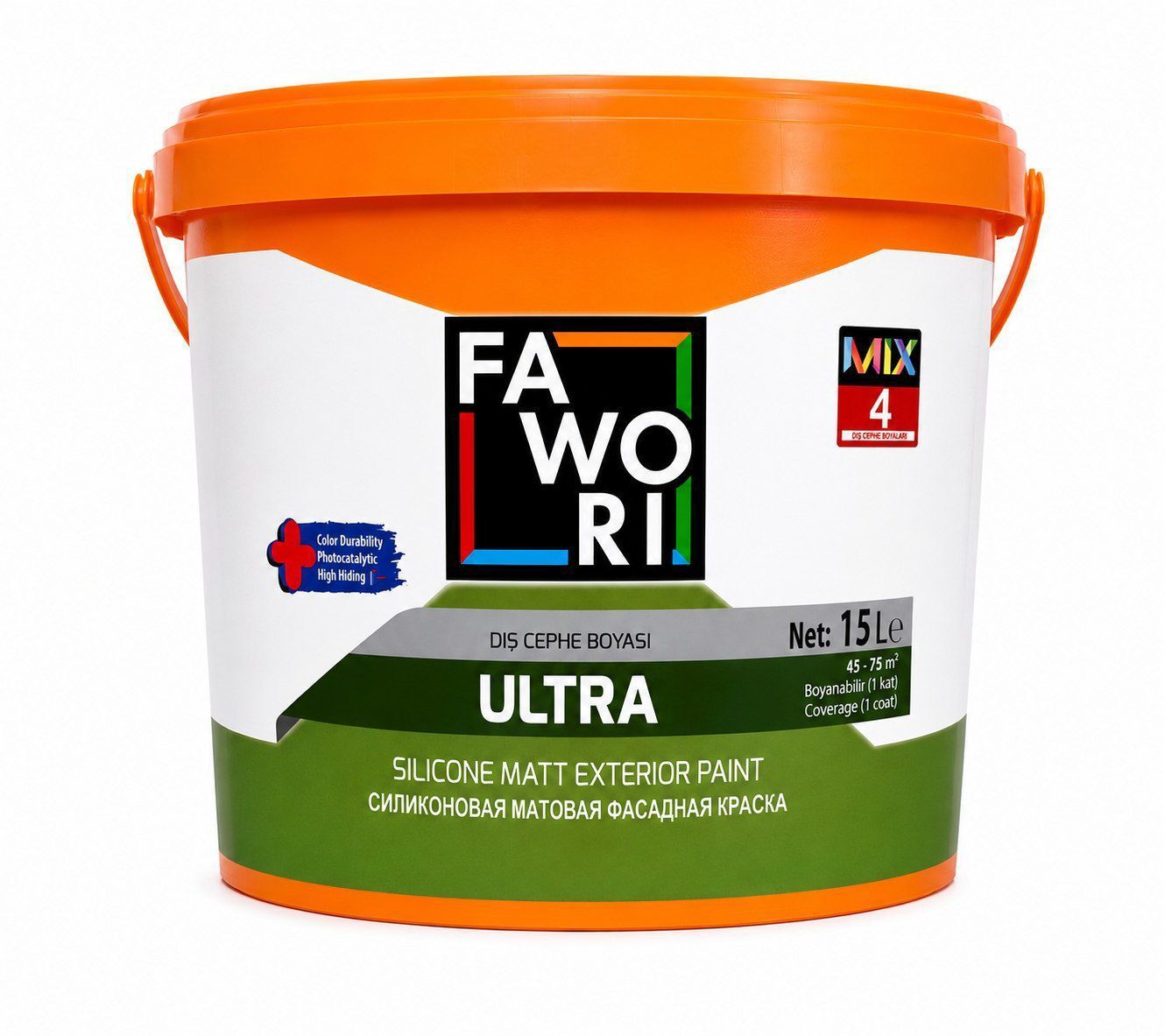 საღებავი ფასადის FWR ULTRA EXT. თეთრი 15LT — ექსტერიერის საღებავი