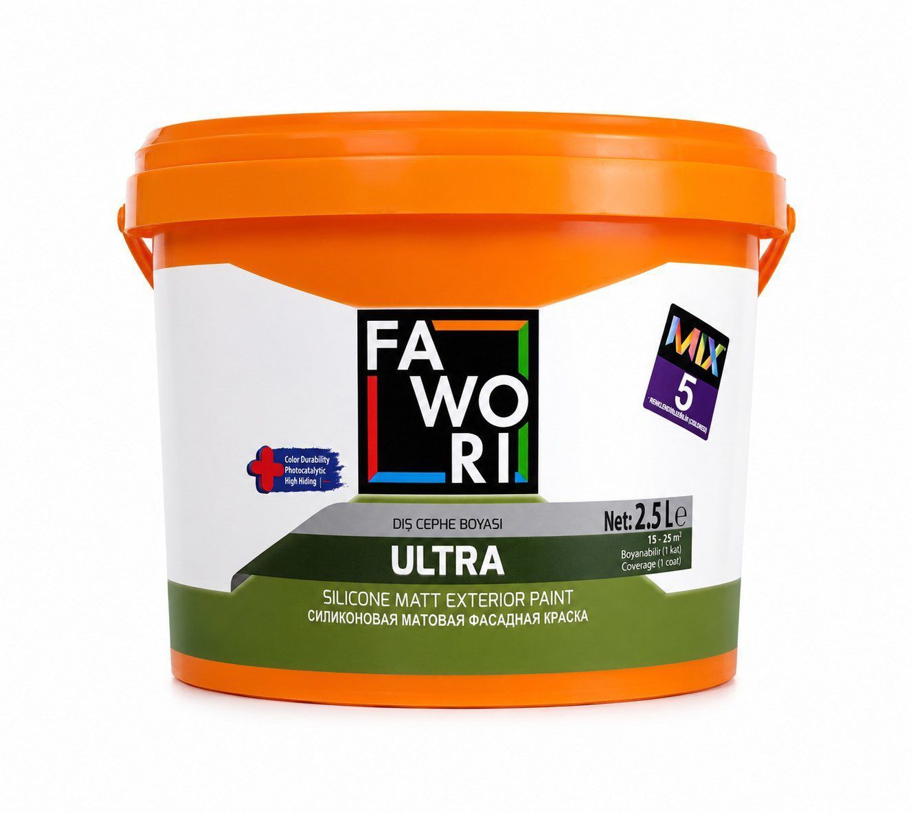 საღებავი ფასადის FWR ULTRA EXT. თეთრი 2,5LT — ექსტერიერის საღებავი