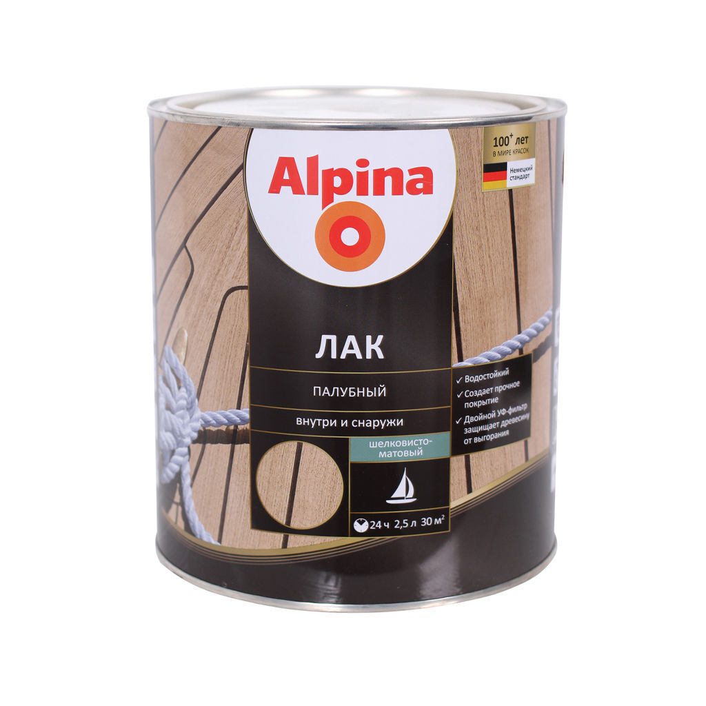 ლაქი 2.5 ლ ALPINA Decklack SM — ლაქი