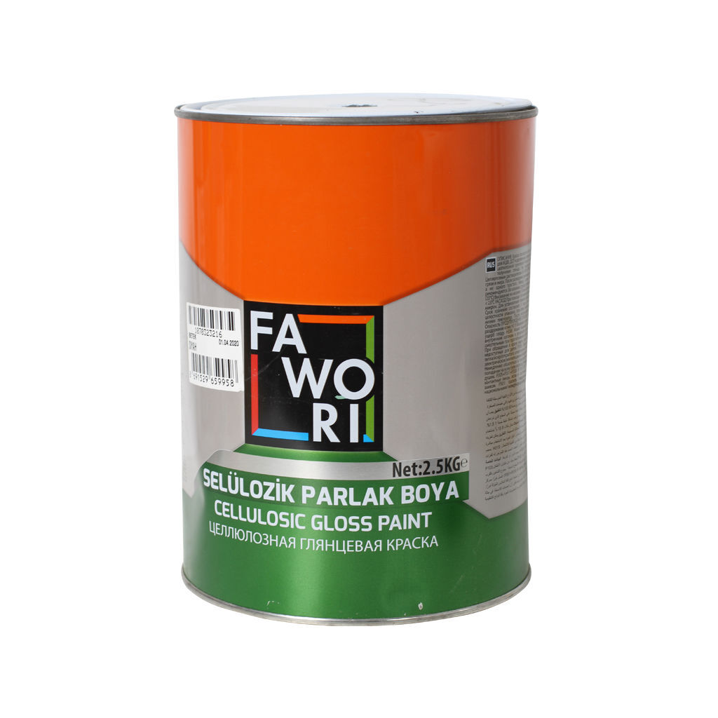 2.5 კგ ნიტრო საღებავი პრიალა შავი FWR CELL.GLOSS PAINT 2.5KG — მეტალის საღებავები
