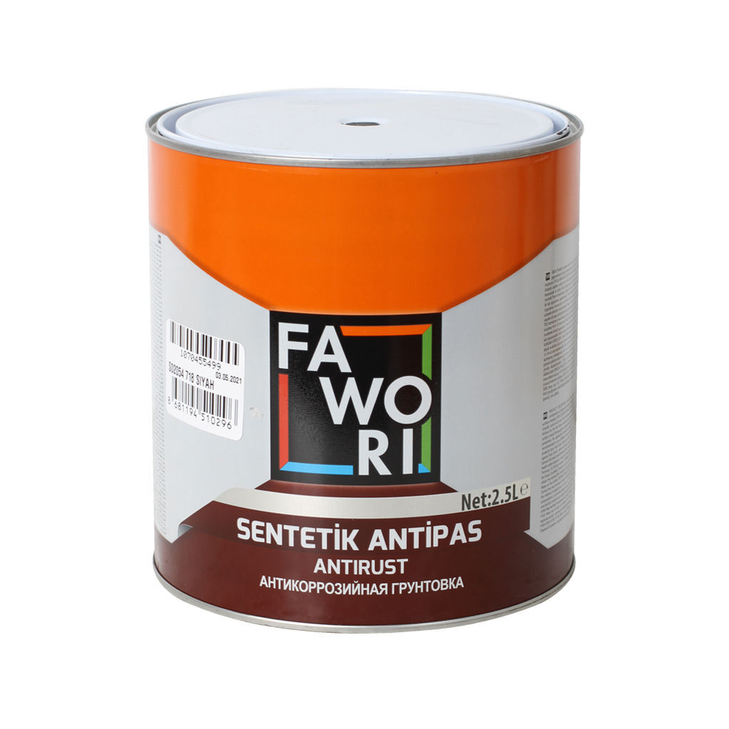 2,5ლ ანტიკოროზიული საღებავი შავი FWR ANT.S02054 718 SIYAH 2.5LT — ზეთის საღებავი