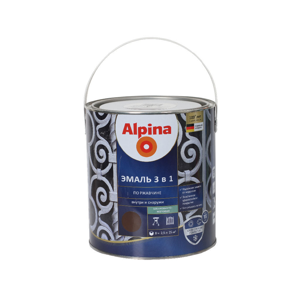 AX BY AP DaR 3in1 RAL 8011 SM 2,5 LT — ზეთის საღებავი