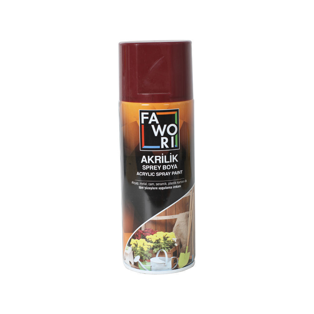 მუქი წითელი საღებავი სპრეი FAWORI RAL3005 — სპრეი საღებავი