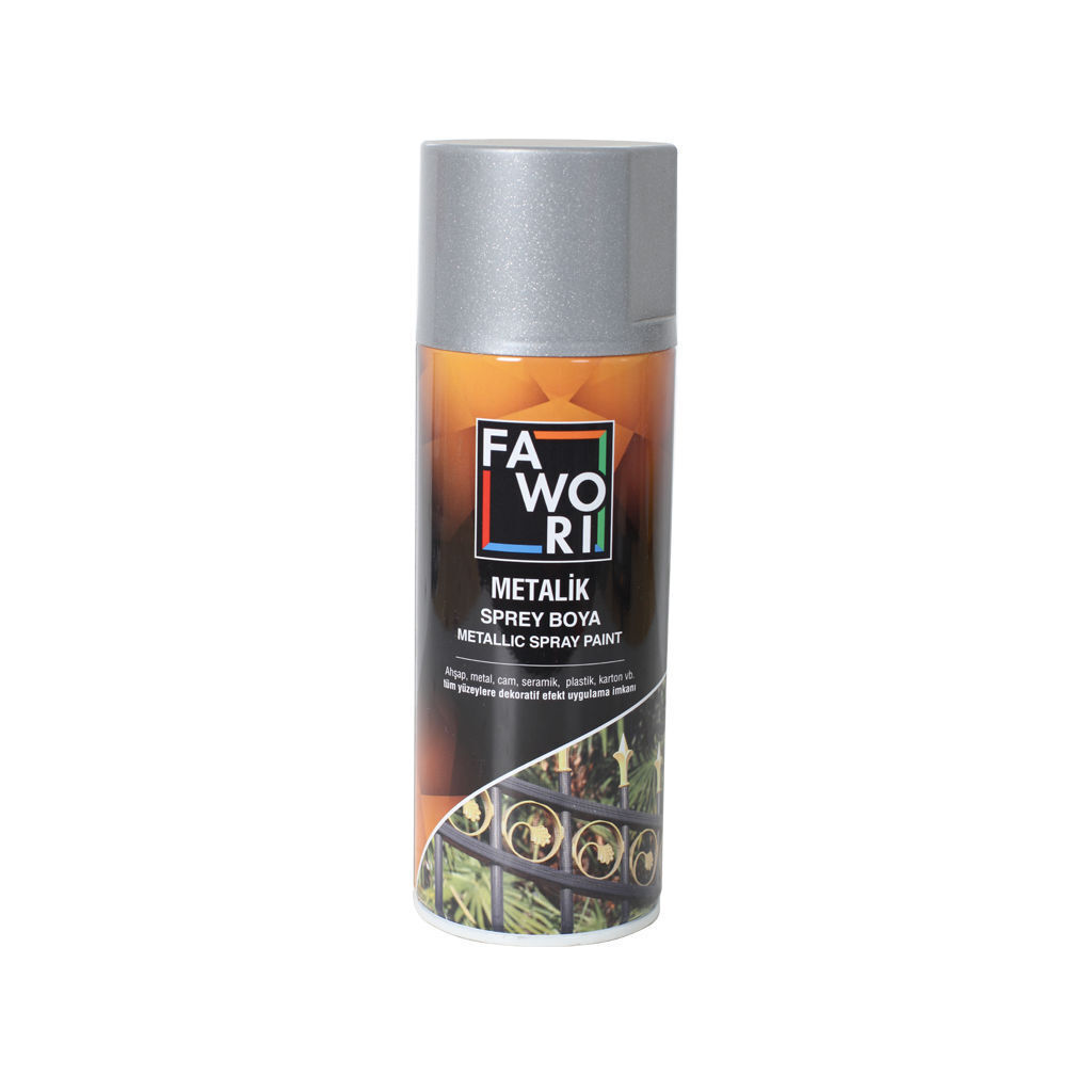 რუხი საღებავი სპრეი FAWORI 357 MET. GREY 400 ML — სპრეი საღებავი