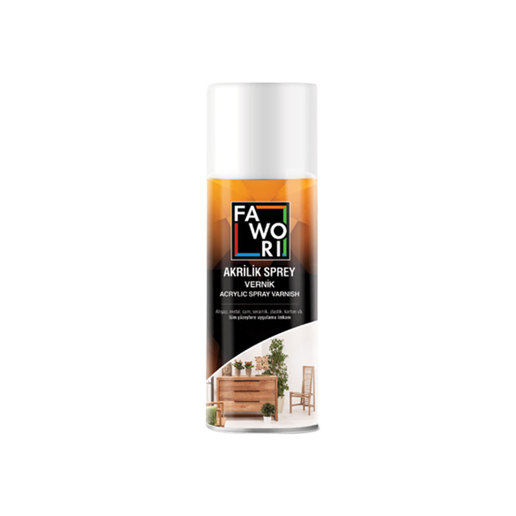 საღებავი სპრეი FAWORI  AKR.SPREY 001 MAT VERNİK 400ML — სპრეი საღებავი