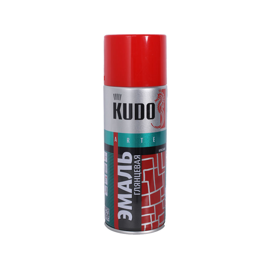 უნივერსალური სპრეი ემალი წითელი 0.52 ლ KUDO — სპრეი საღებავი